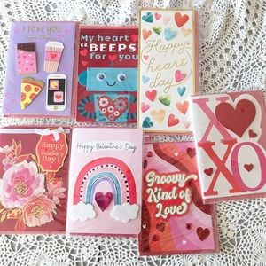 Valentine's Day Card Lot of 7 Sealed Brand New w Envelopes Plastic Wrapped